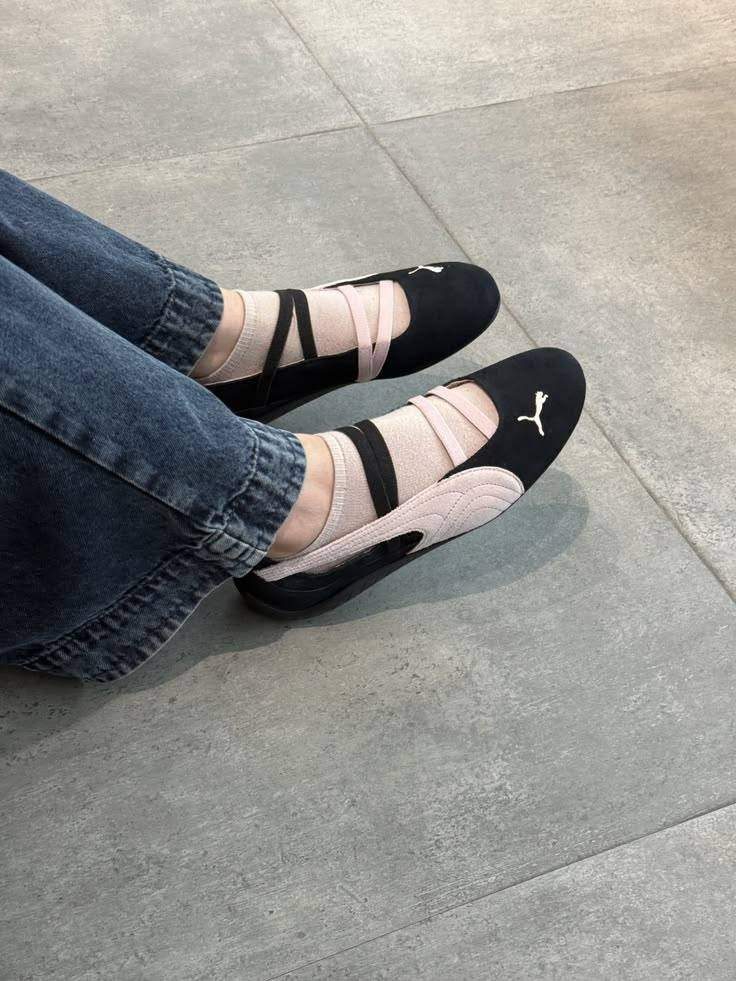 Woman wearing PUMA Speedcat Ballet shoes